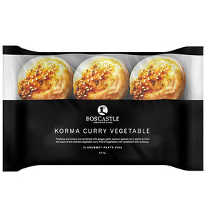 Boscastle Korma Curry Vegetable Party Pies 660g, 12 pieces