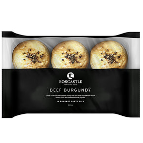 Boscastle Beef & Burgundy Party Pies 720g, 12 Pieces